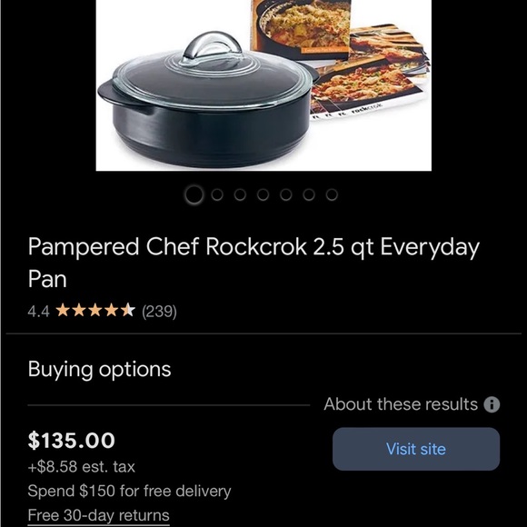 Pampered Chef Rockcrok 2.5 qt - Picture 3 of 3